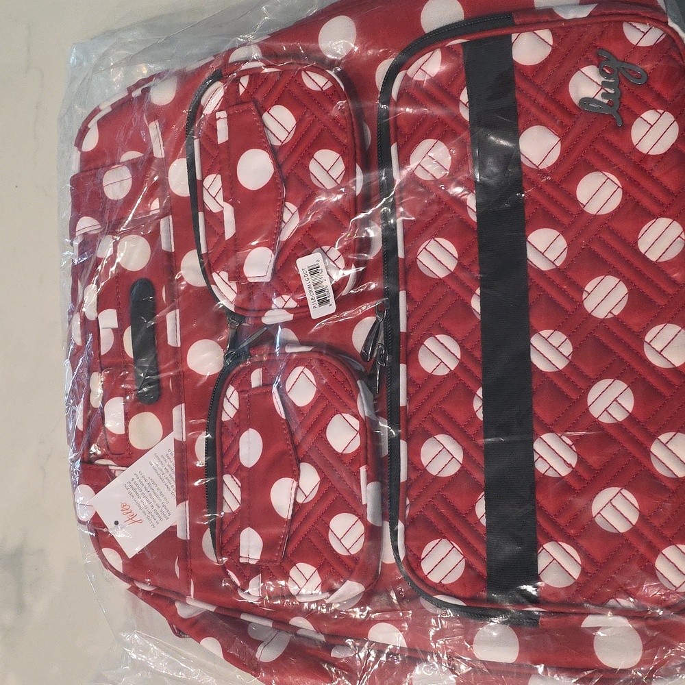 Lug Puddle Jumper LE in Crimson Large Dot Nwt Still In Plastic